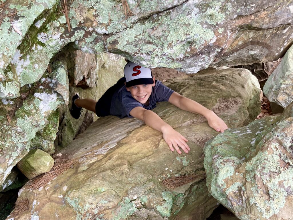 Soft adventure hiking in Petit Jean State Park Arkansas