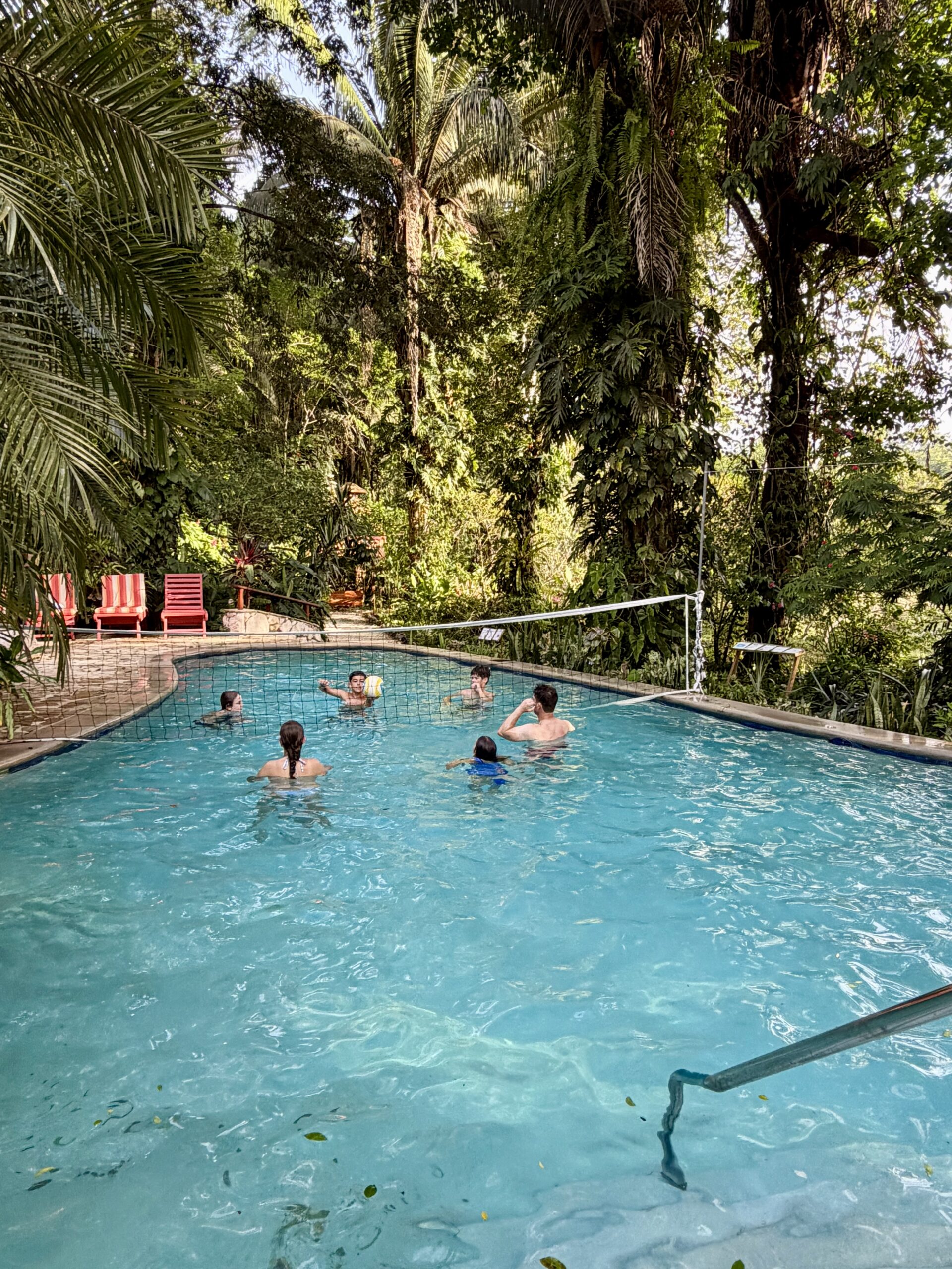 Pool volleyball at Ian Andersons Caves Branch Jungle Lodge